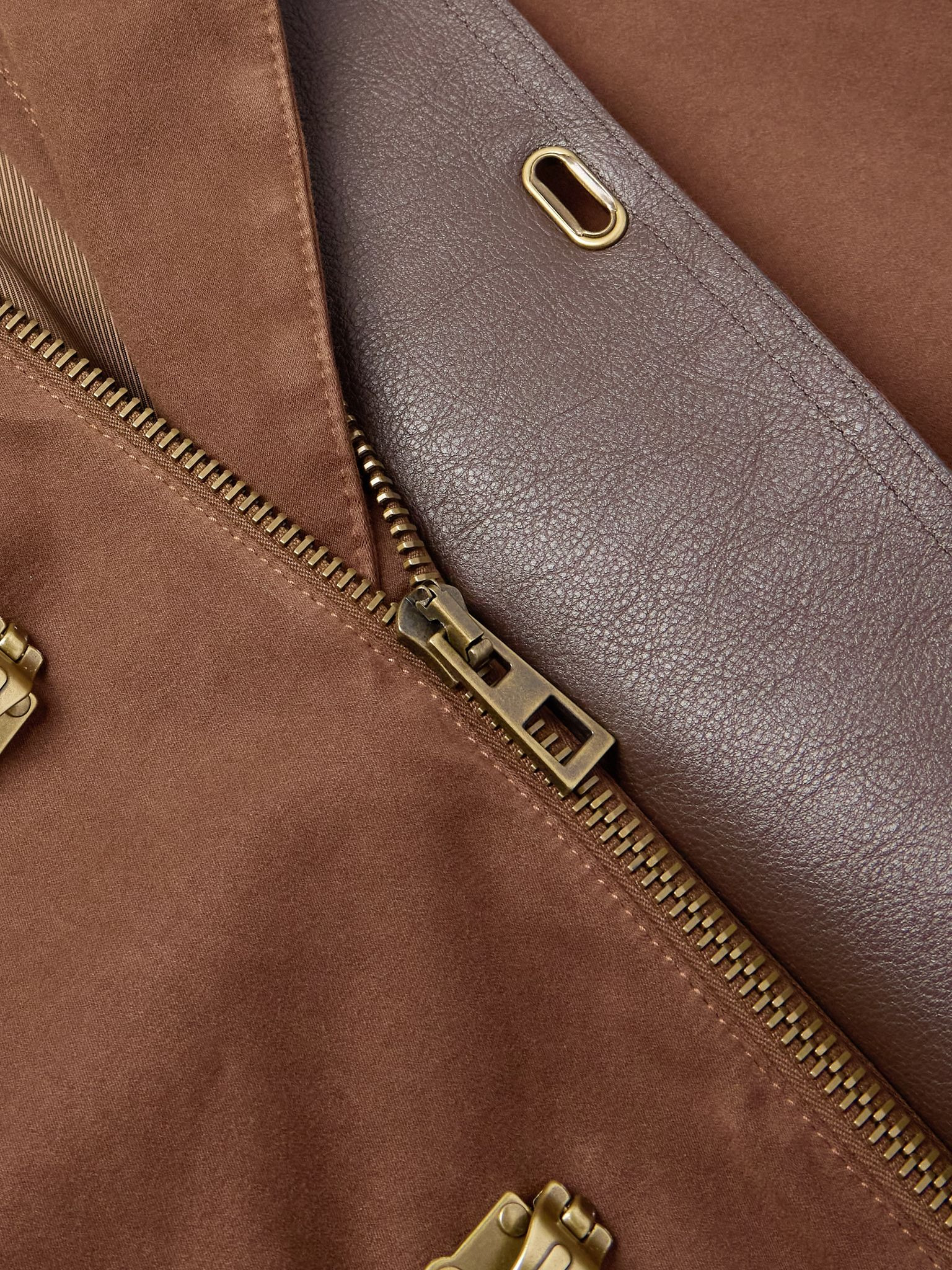 Logo-Appliquéd Cotton-Twill Jacket Brown - 4