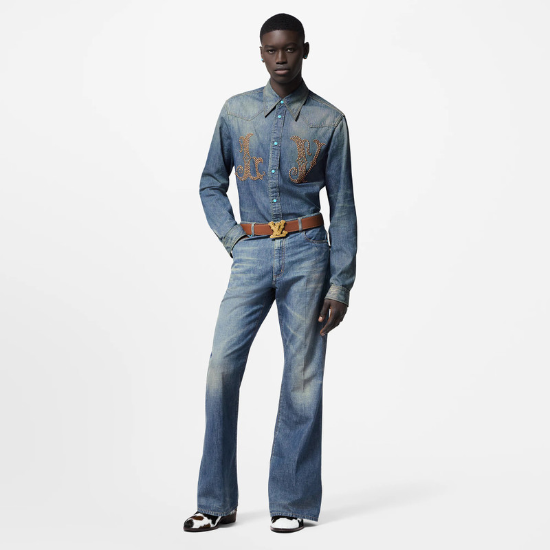 Louis Vuitton Fitted Long-Sleeved Denim Shirt outlook