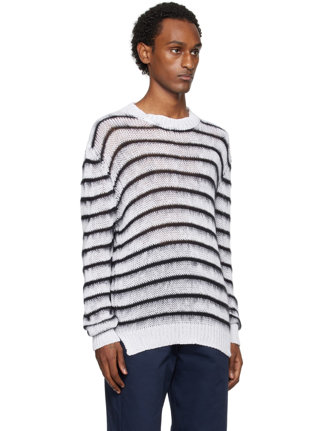 White Stripe Sweater - 2
