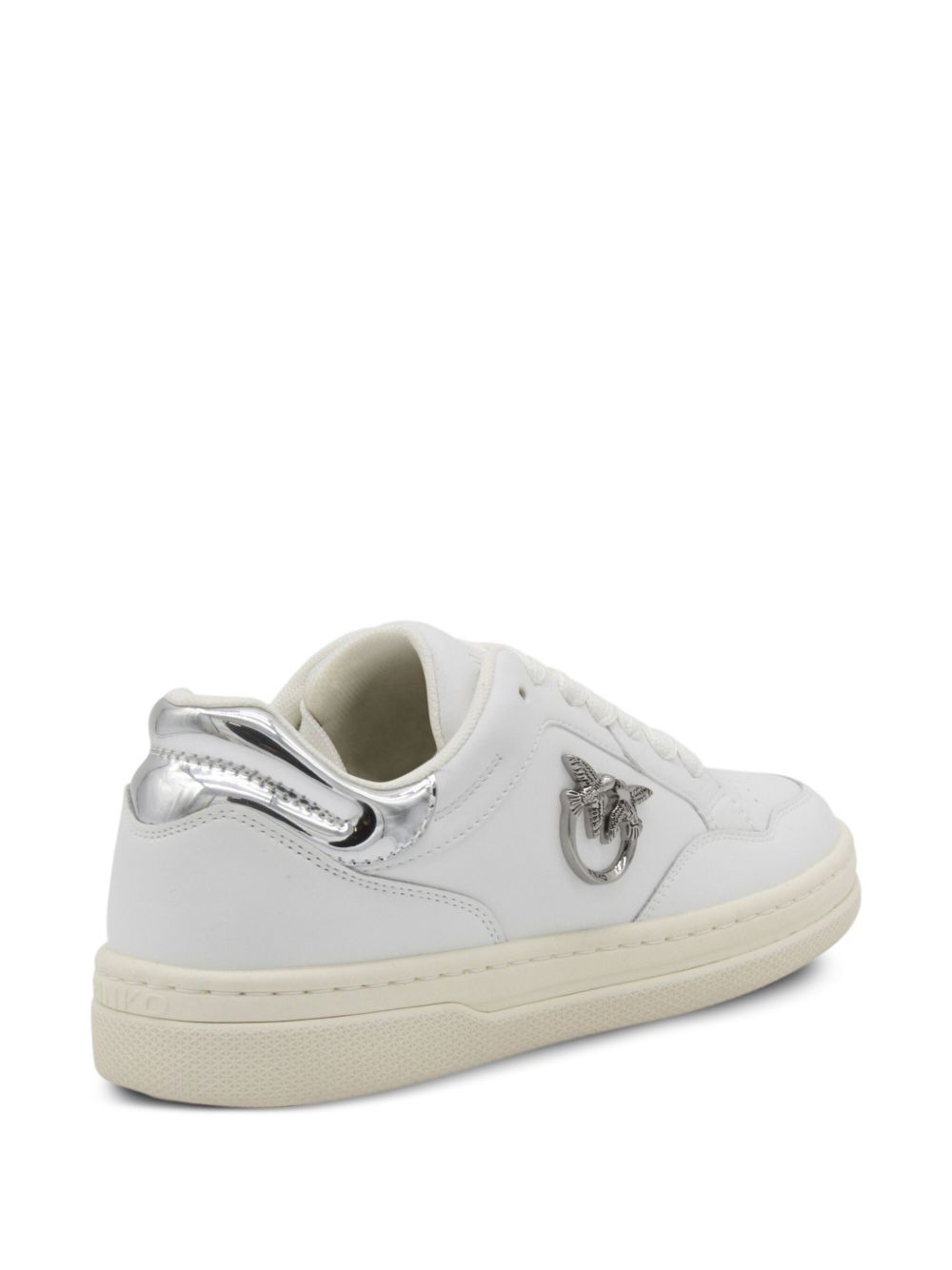 logo-detail leather sneakers - 5