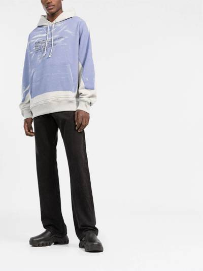 Helmut Lang graphic-print panelled hoodie outlook