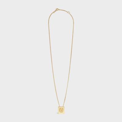 CELINE Alphabet U Necklace in Brass with Gold finish outlook