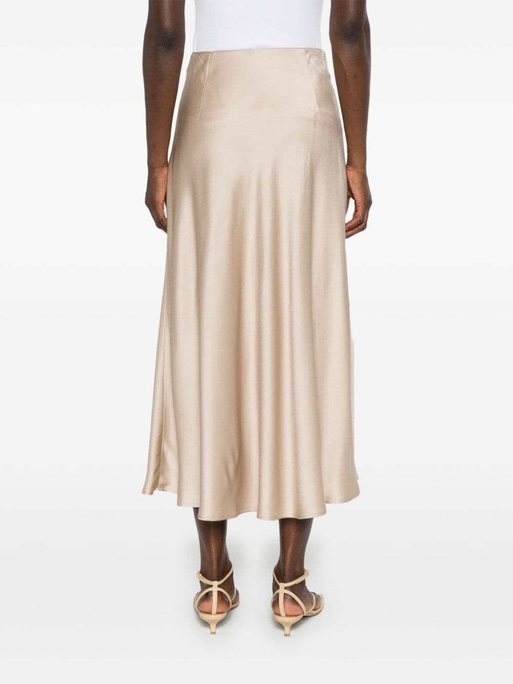 satin midi skirt - 4