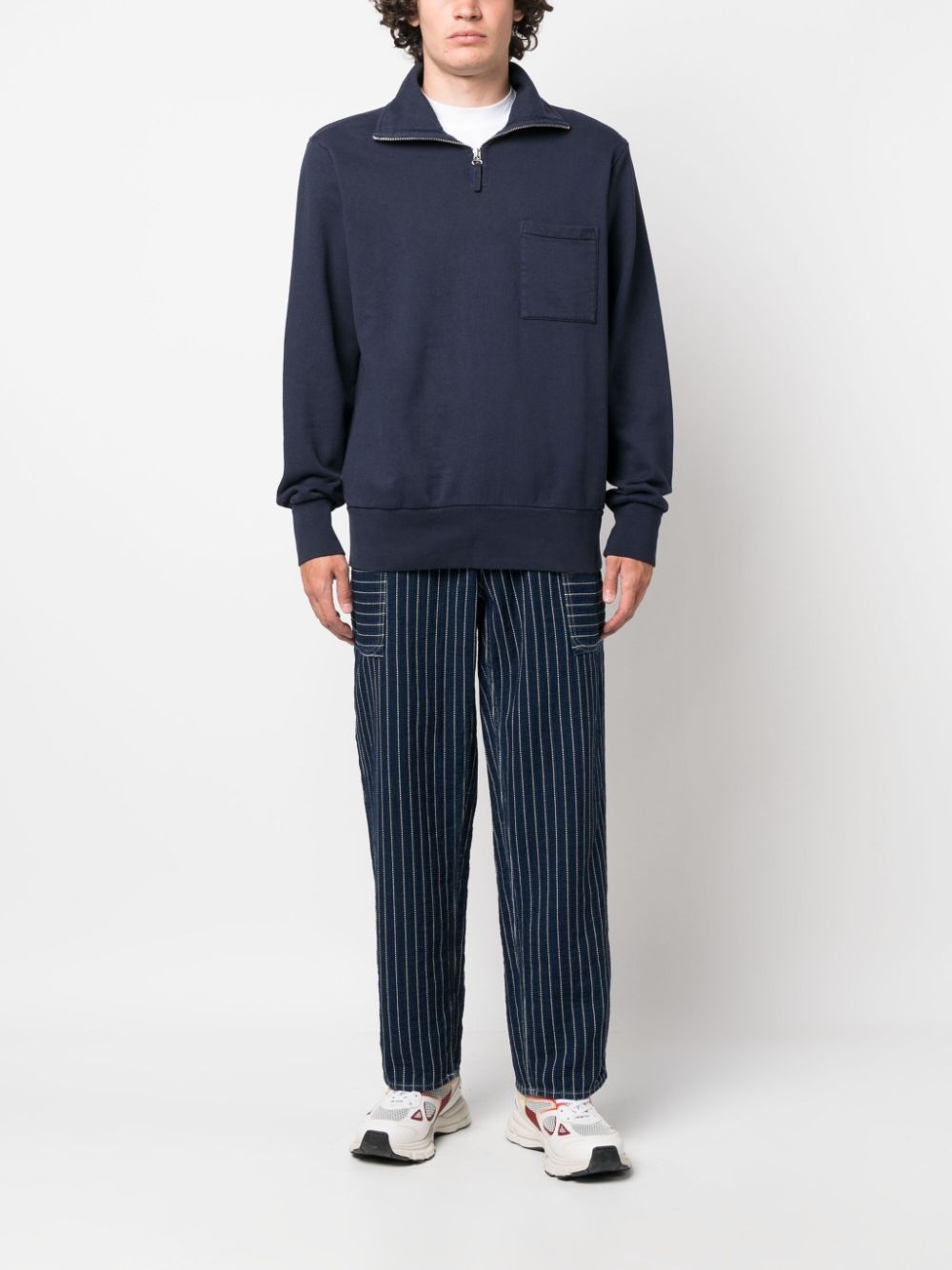 half-zip cotton sweatshirt - 2