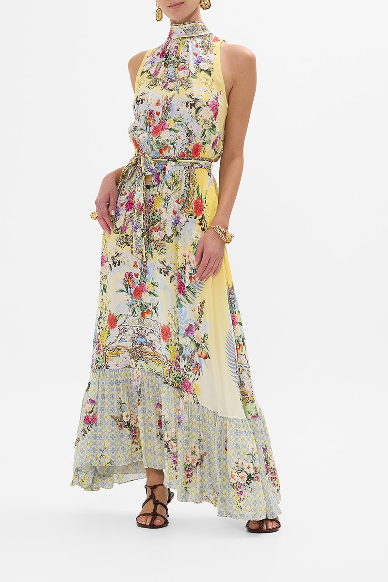 CAMILLA NECKTIE DRESS WITH ELASTICATED WAIST outlook