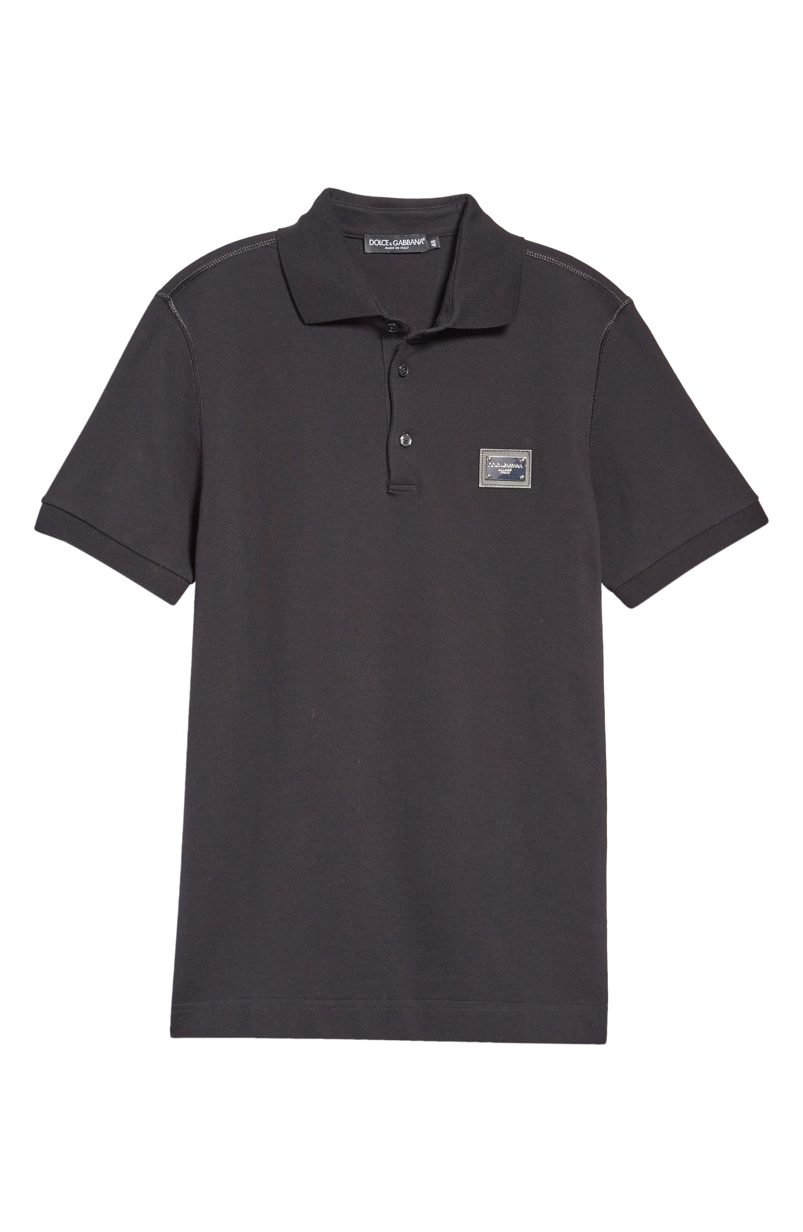 Logo Plate Cotton Piqué Polo - 5