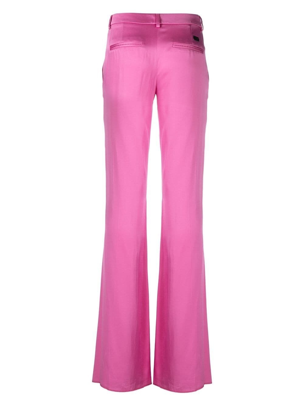 flared satin trousers - 2