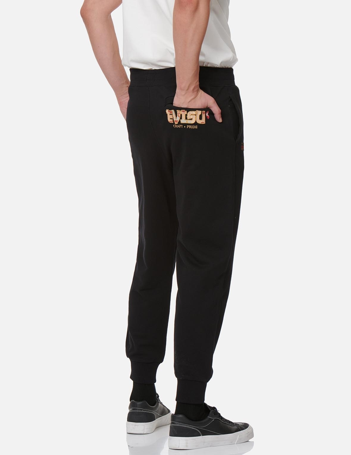 JAPANESE-PATTERN LOGO APPLIQUÉ SWEATPANTS - 3