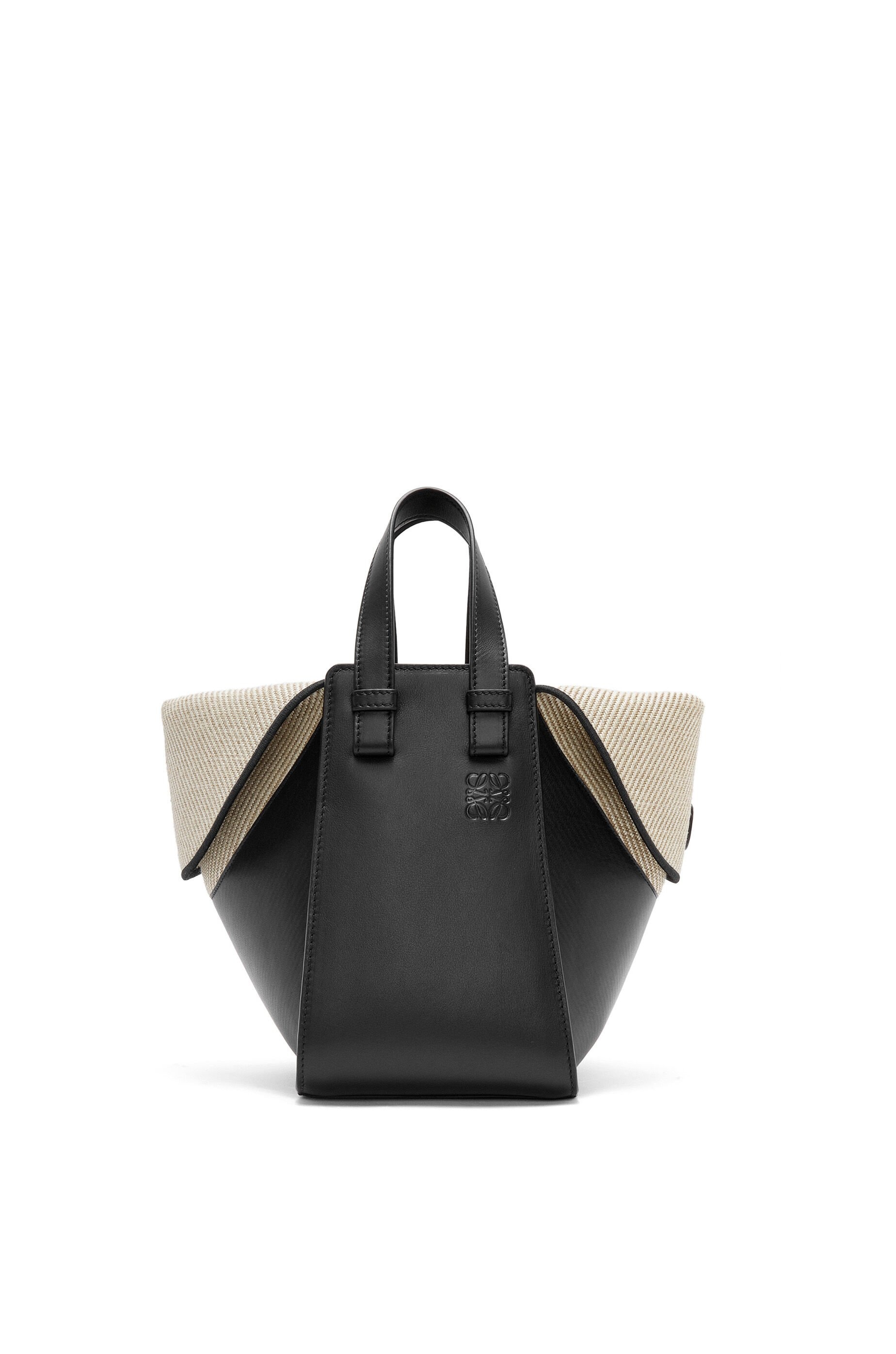 Compact Hammock bag in mellow calfskin and canvas - 2