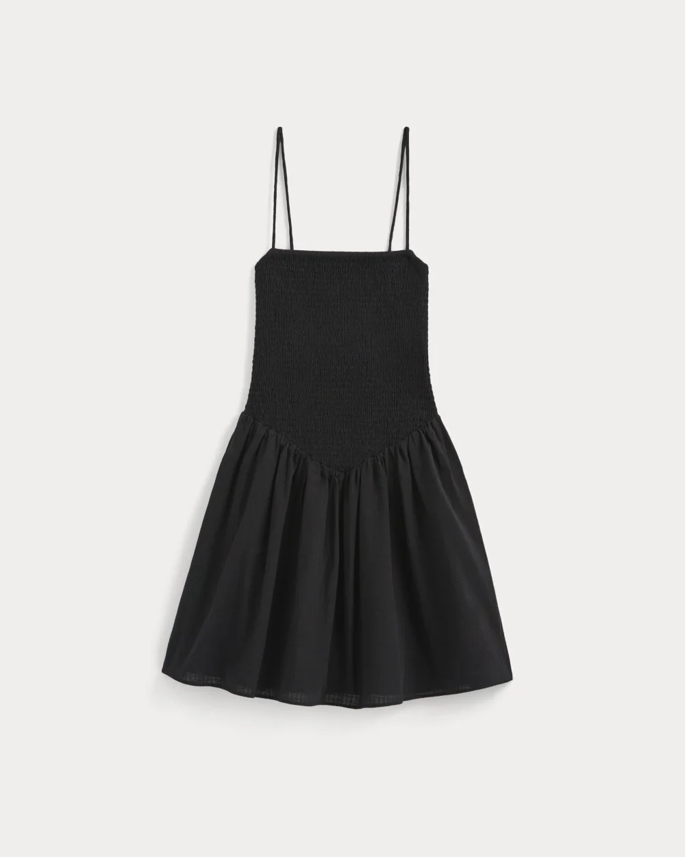 GAUZE SMOCKED MINI DRESS - 1
