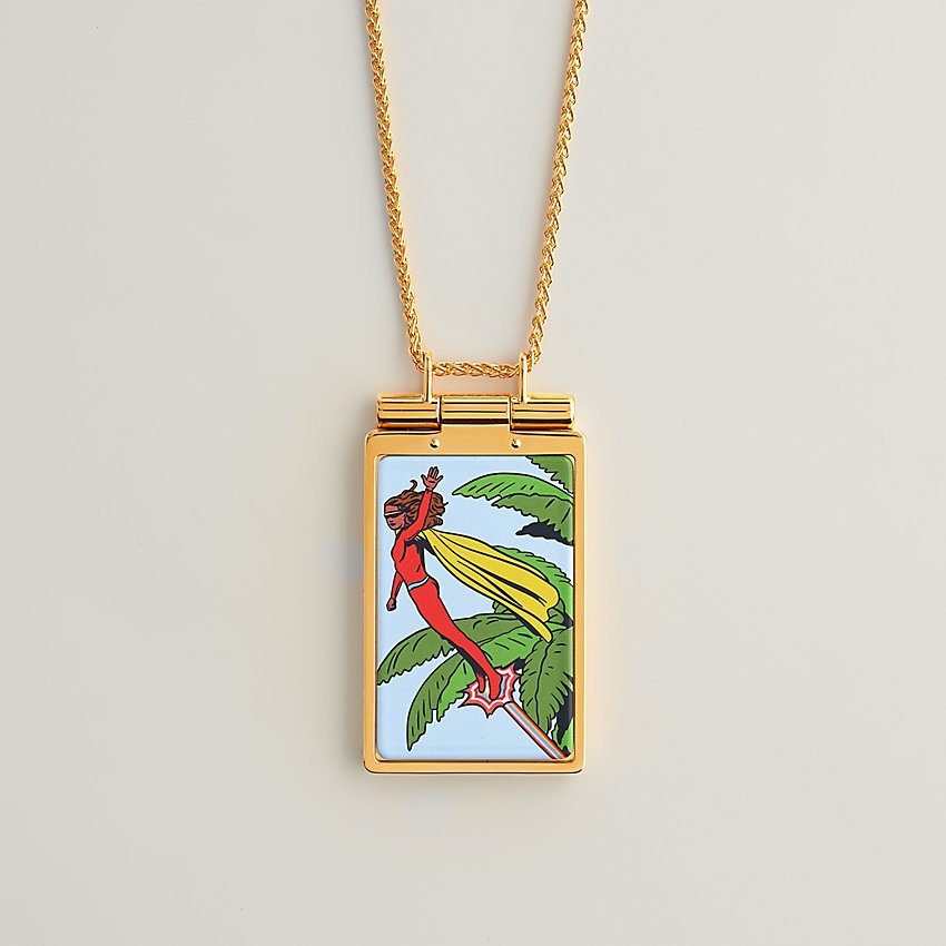 Hermes on the Beach mirror compact pendant 1