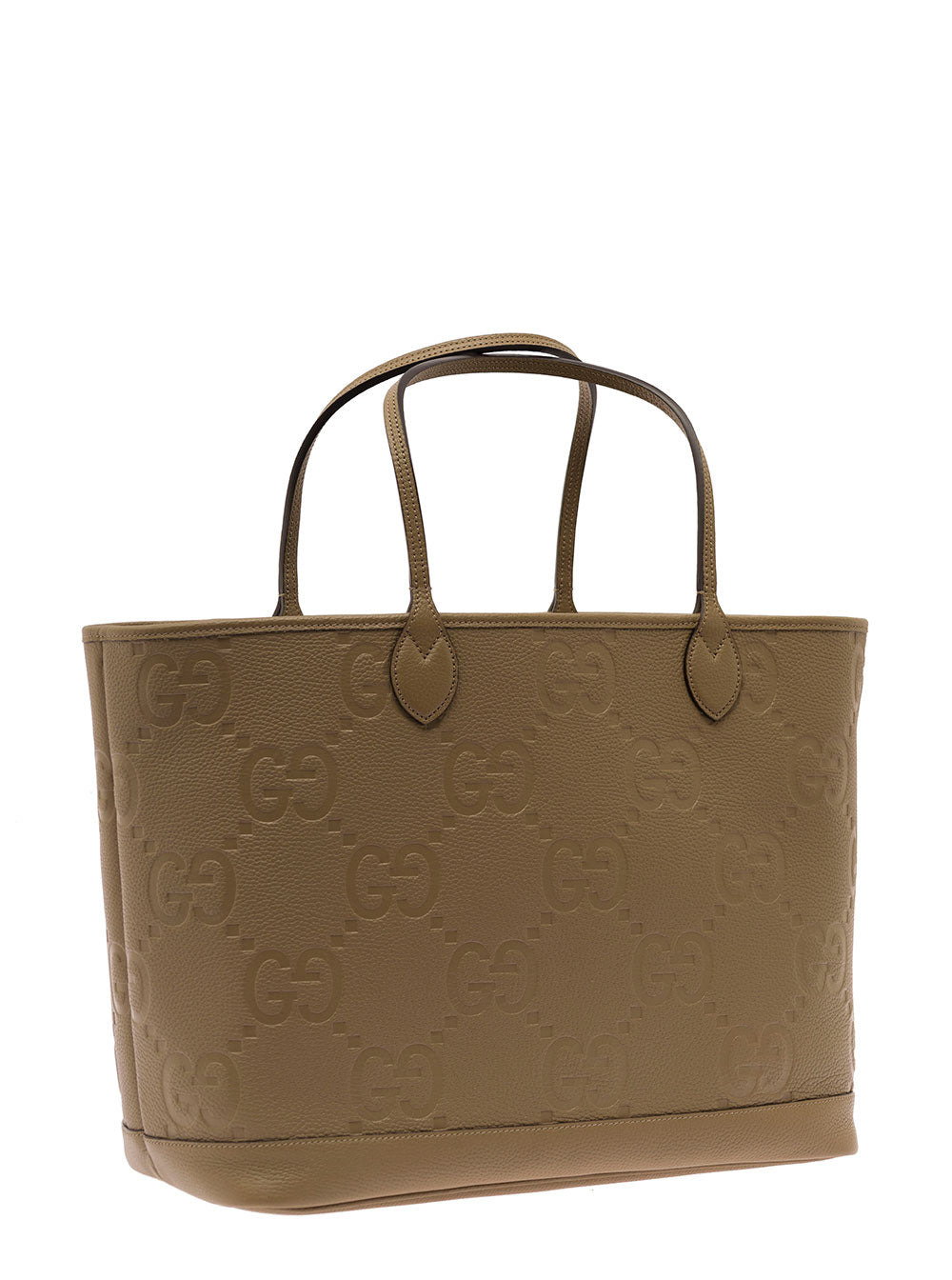 Gucci Men 'Jumbo' Beige Handbag With All-Over Logo In Leather Man - 2
