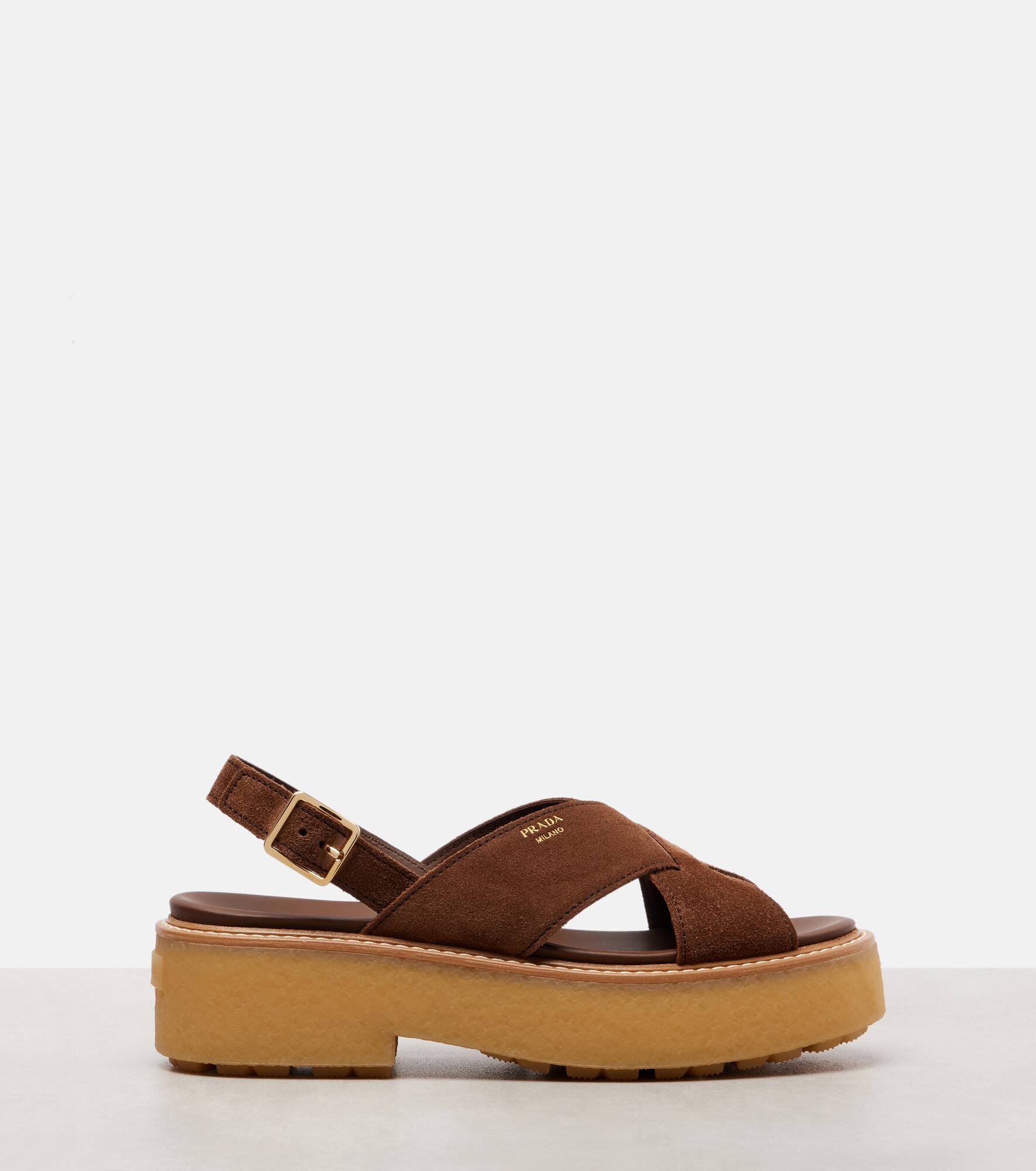 Suede platform sandals - 4