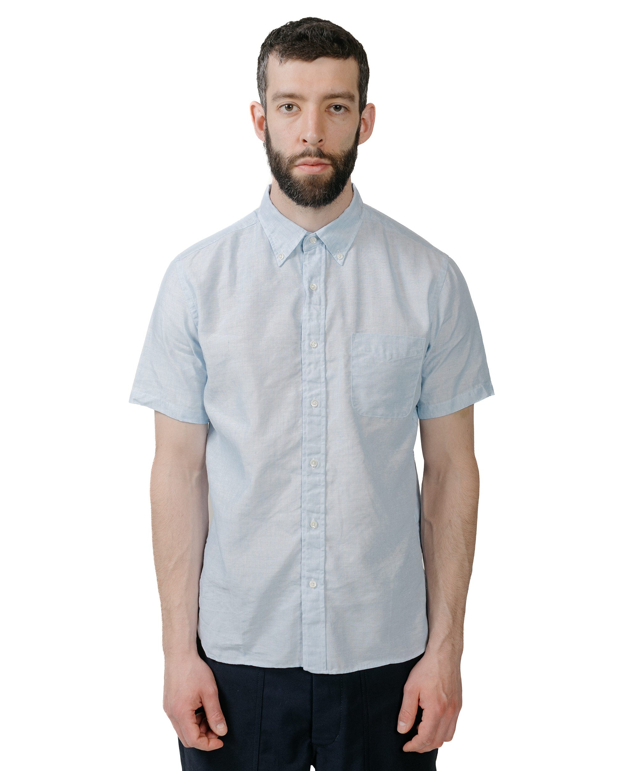 B.D. Short Sleeve COOLMAX® Linen Sax - 2
