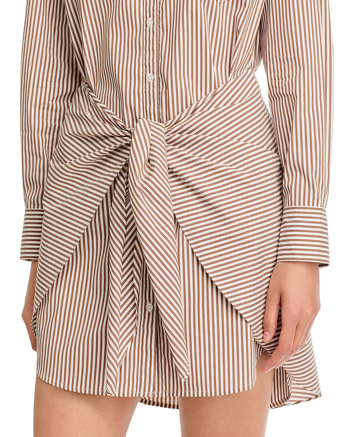 Roanoke Striped Tie Waist Shirt Dress - 6