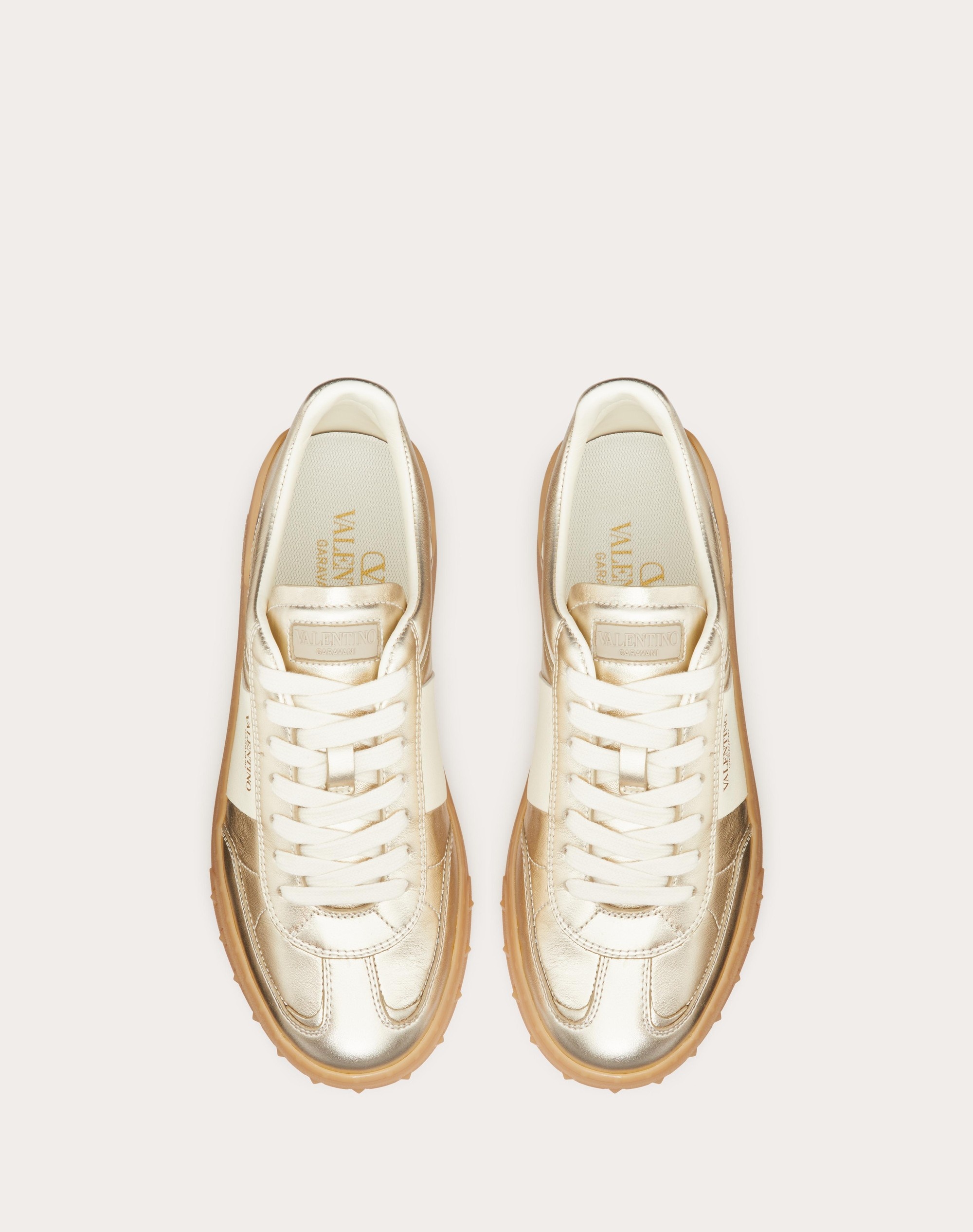 UPVILLAGE TRAINER IN LAMINATED CALFSKIN WITH NAPPA CALFSKIN LEATHER BAND - 4
