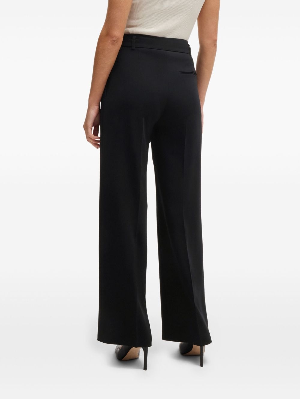 creased tailored trousers - 3