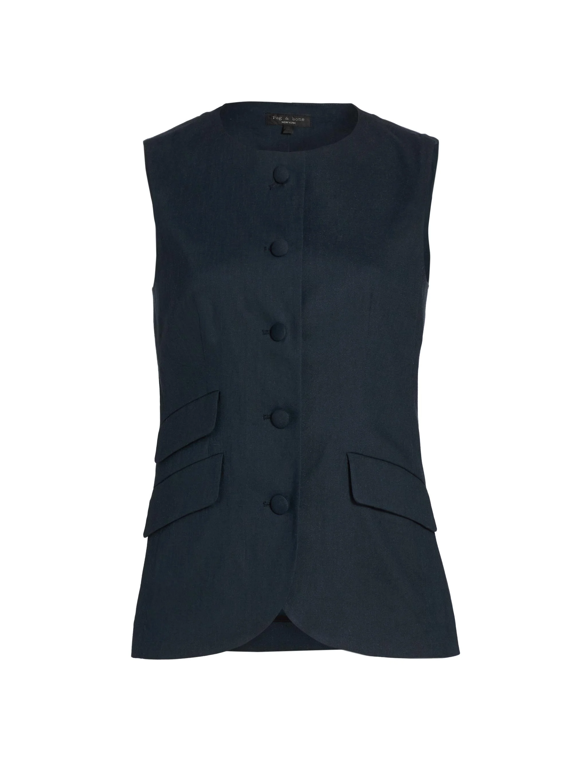 Women's Slade Linen-Blend Vest - Salute - 1