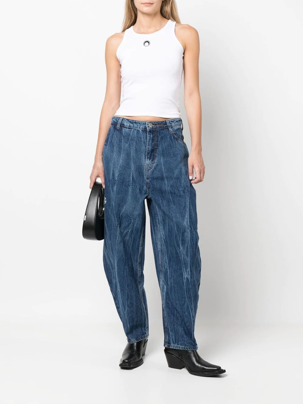 high-waisted balloon-leg jeans - 3