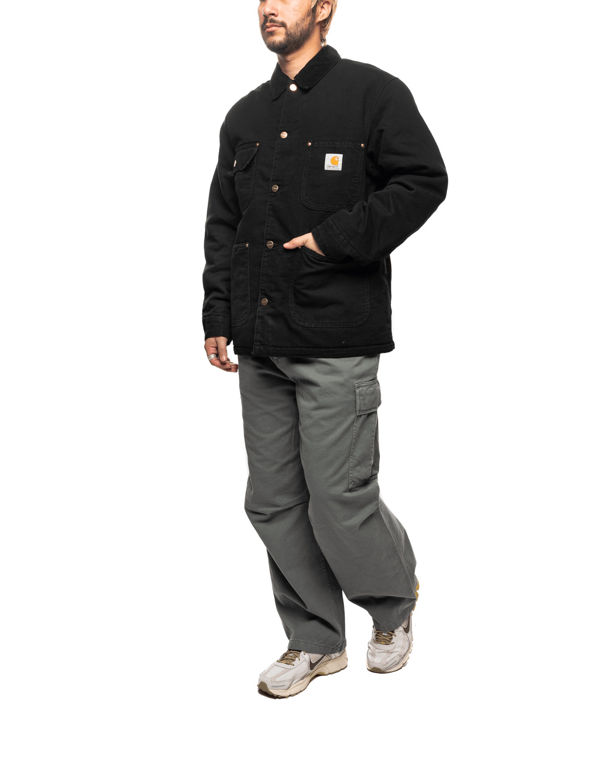 OG Chore Coat Black/Black (Aged Canvas) - 2