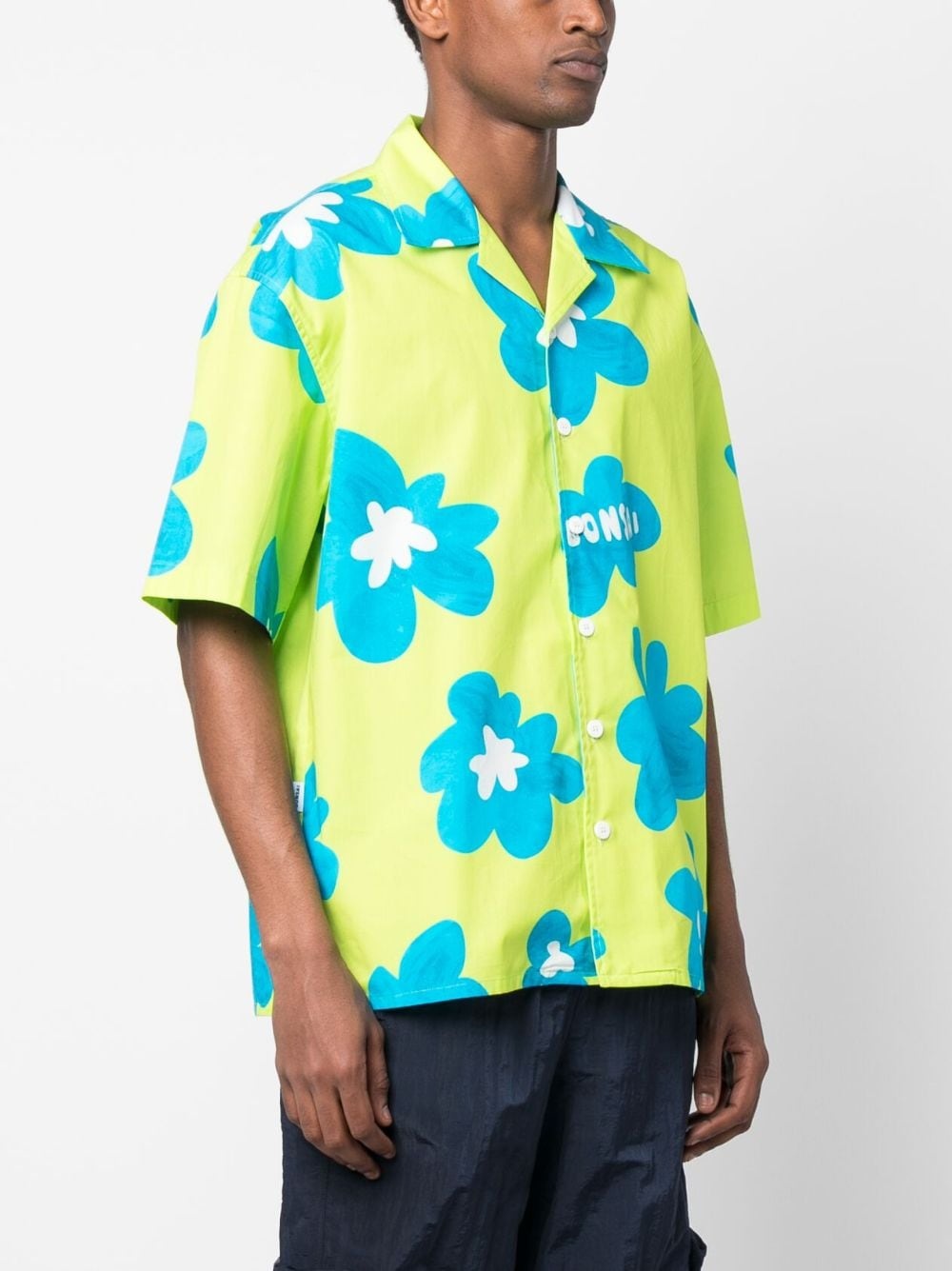floral-print cotton shirt - 3