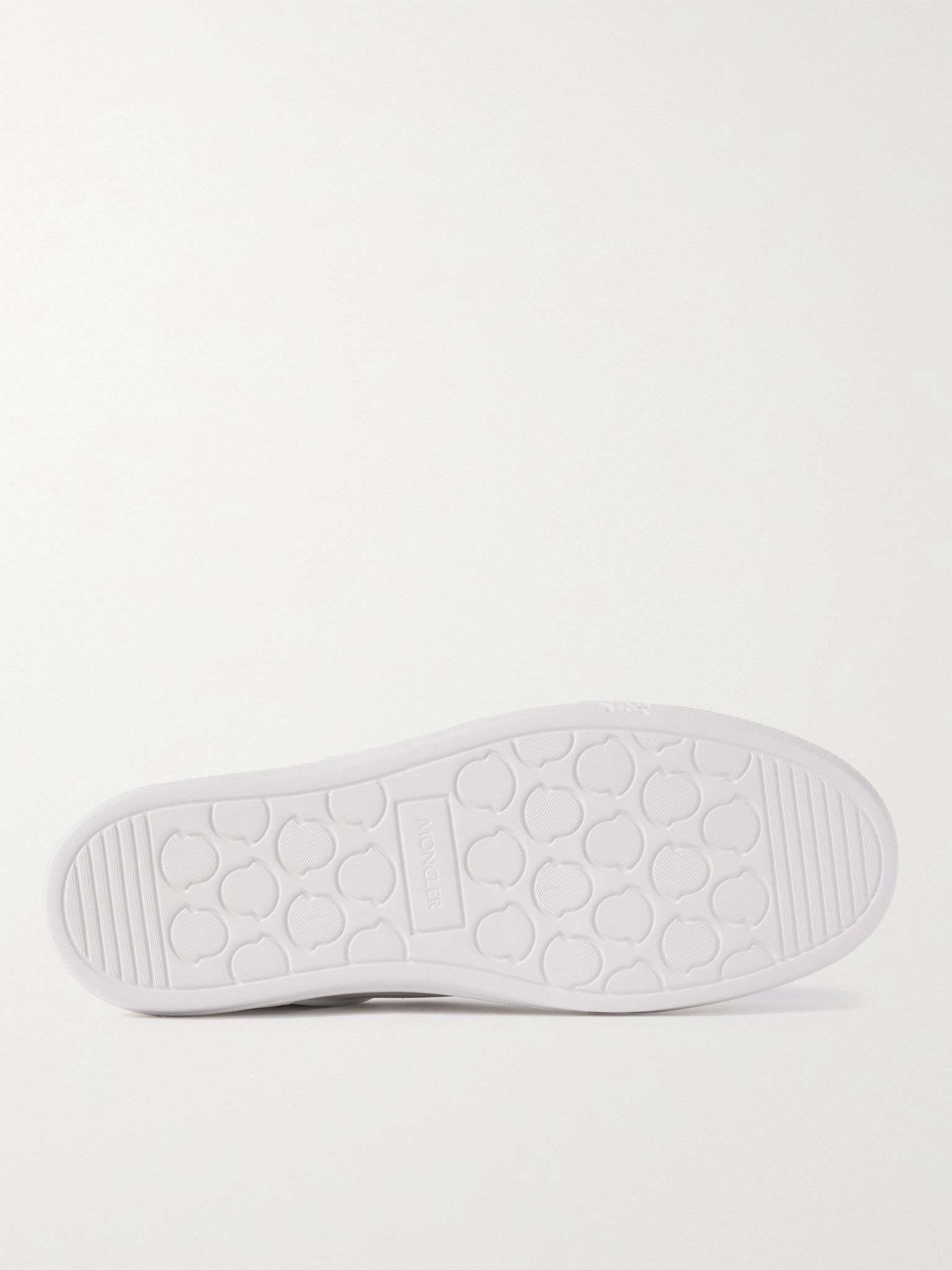 Neue York Logo-Appliquéd Leather Sneakers White - 7