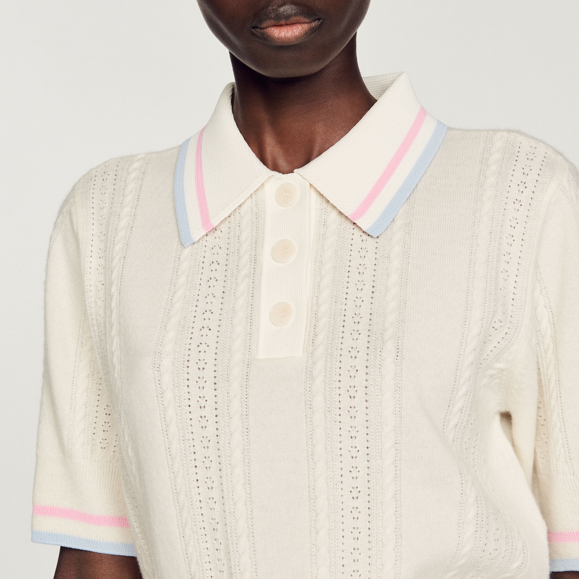 Knitted polo sweater - 4