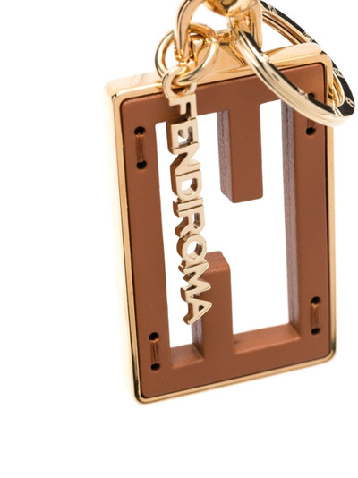 FENDI FF logo-plaque keychain outlook