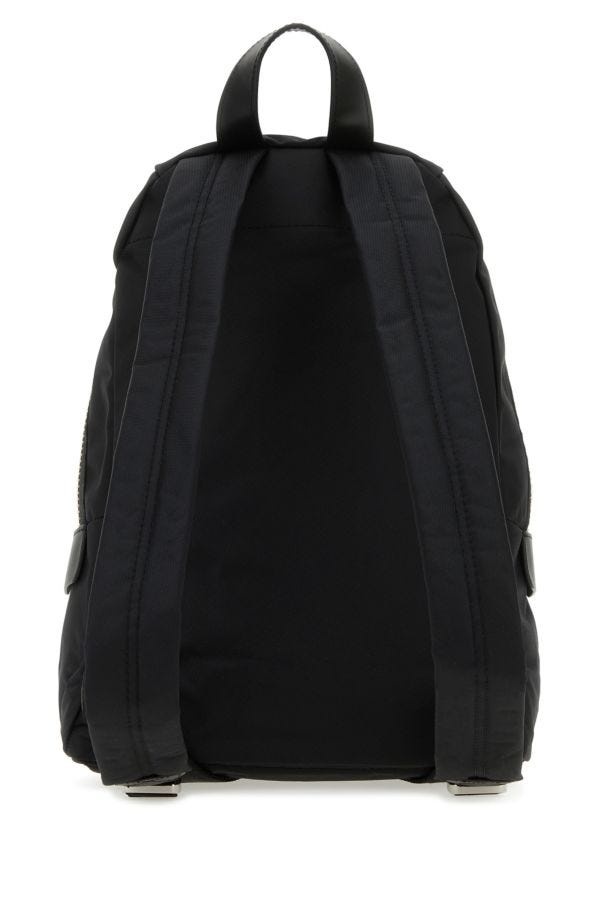 Black nylon The Biker Medium backpack - 3