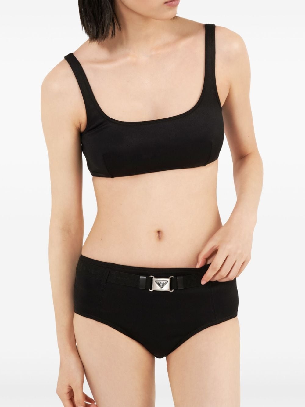 triangle-logo belted bikini bottoms - 3
