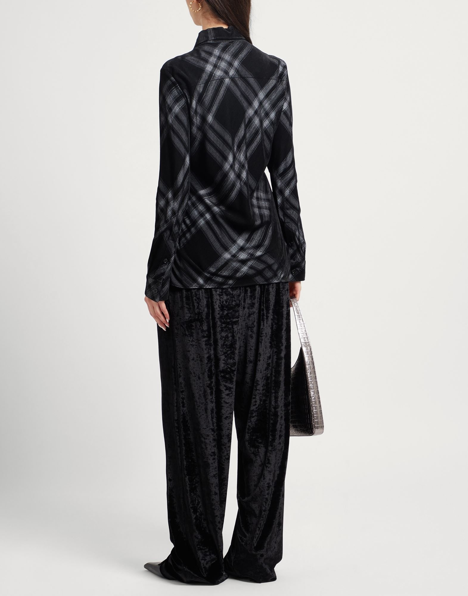 Black Women's Checked Shirt - 3
