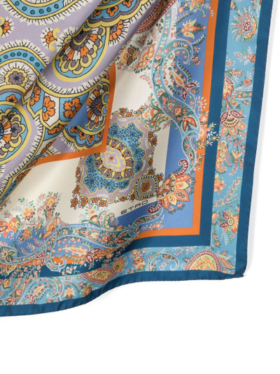Etro graphic-print silk scarf outlook