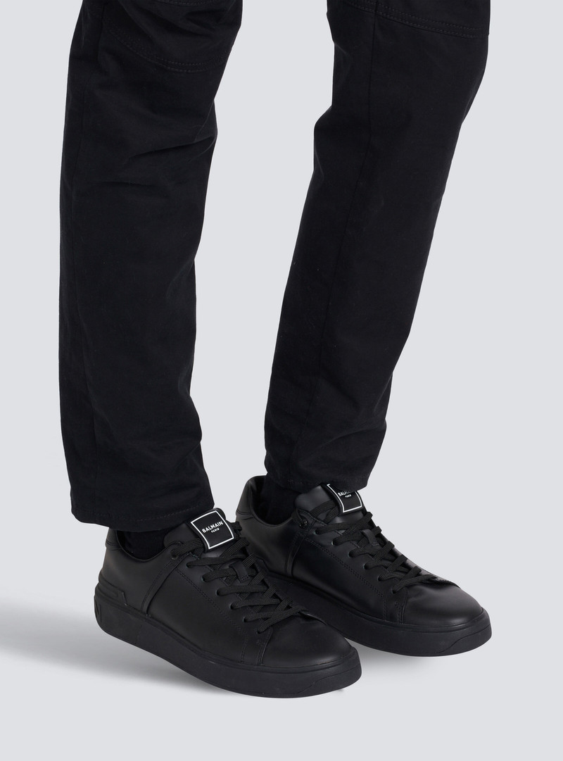 Balmain B-Court leather trainers outlook