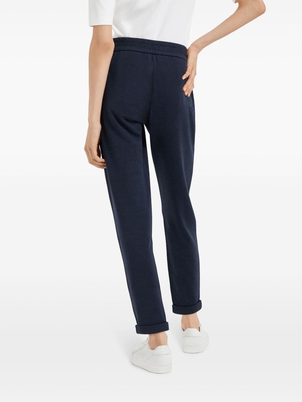 elasticated straight trousers - 4