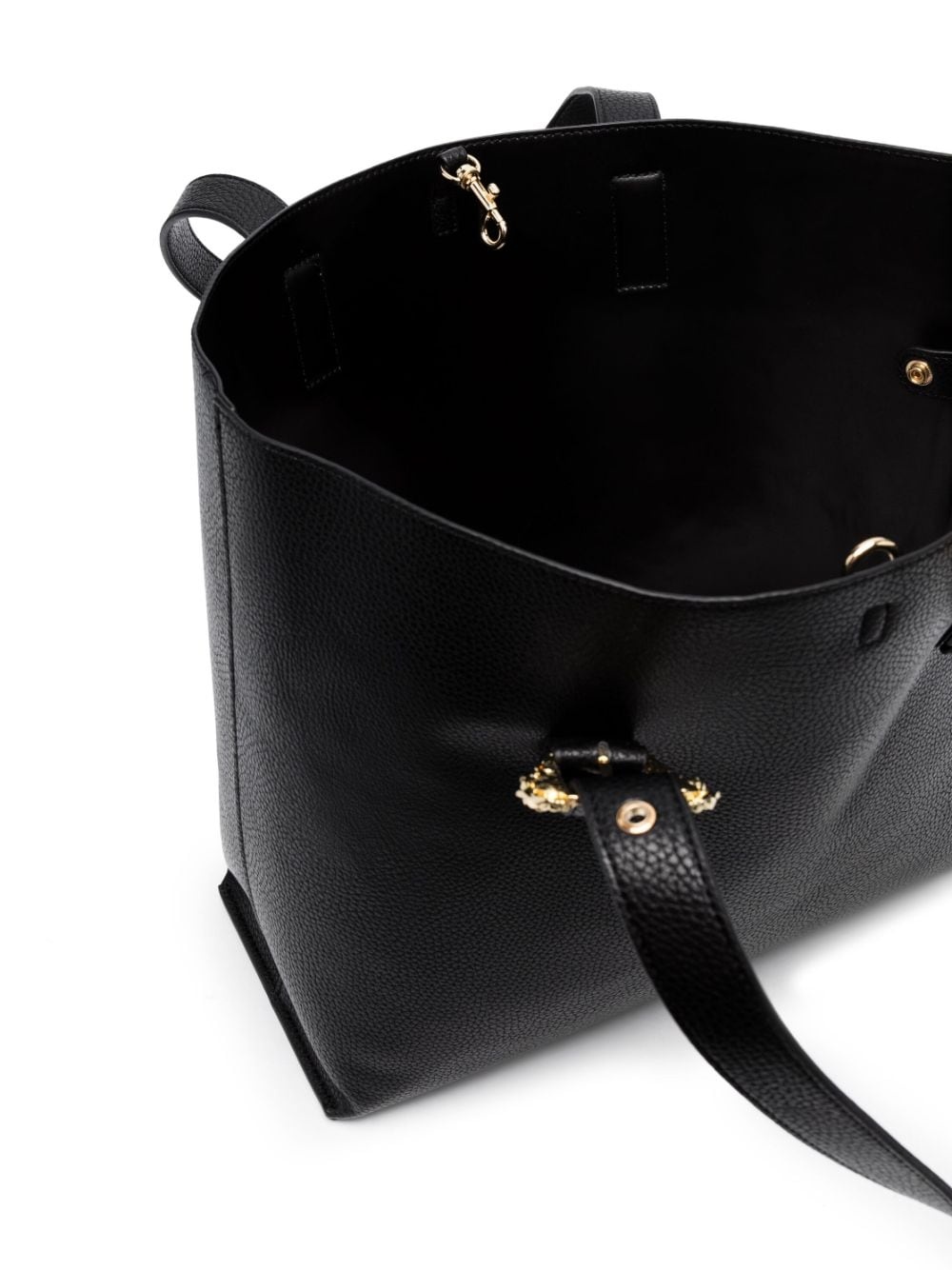 logo-buckle faux-leather tote bag - 6