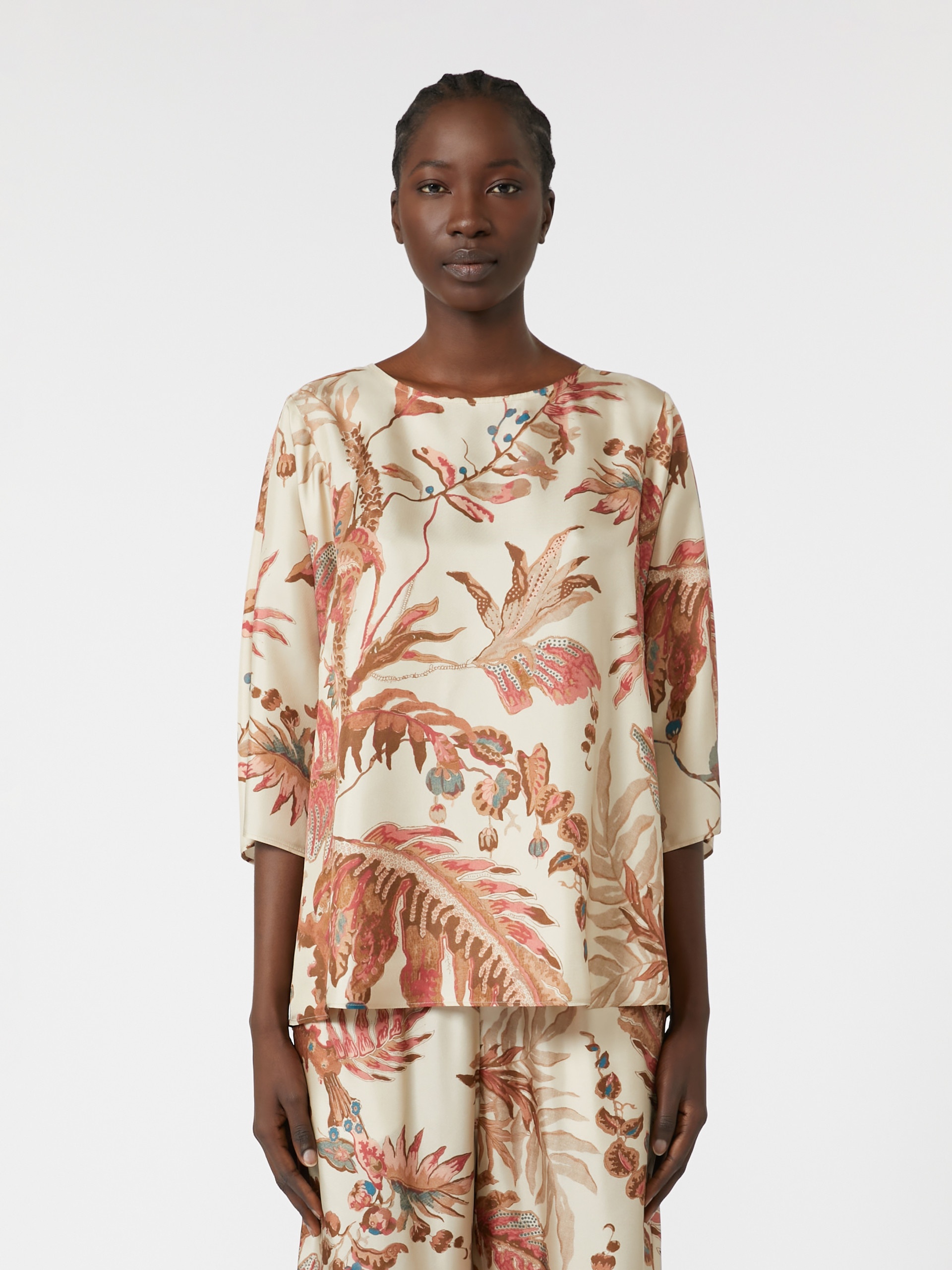 FILIPPO Printed silk twill blouse - 3