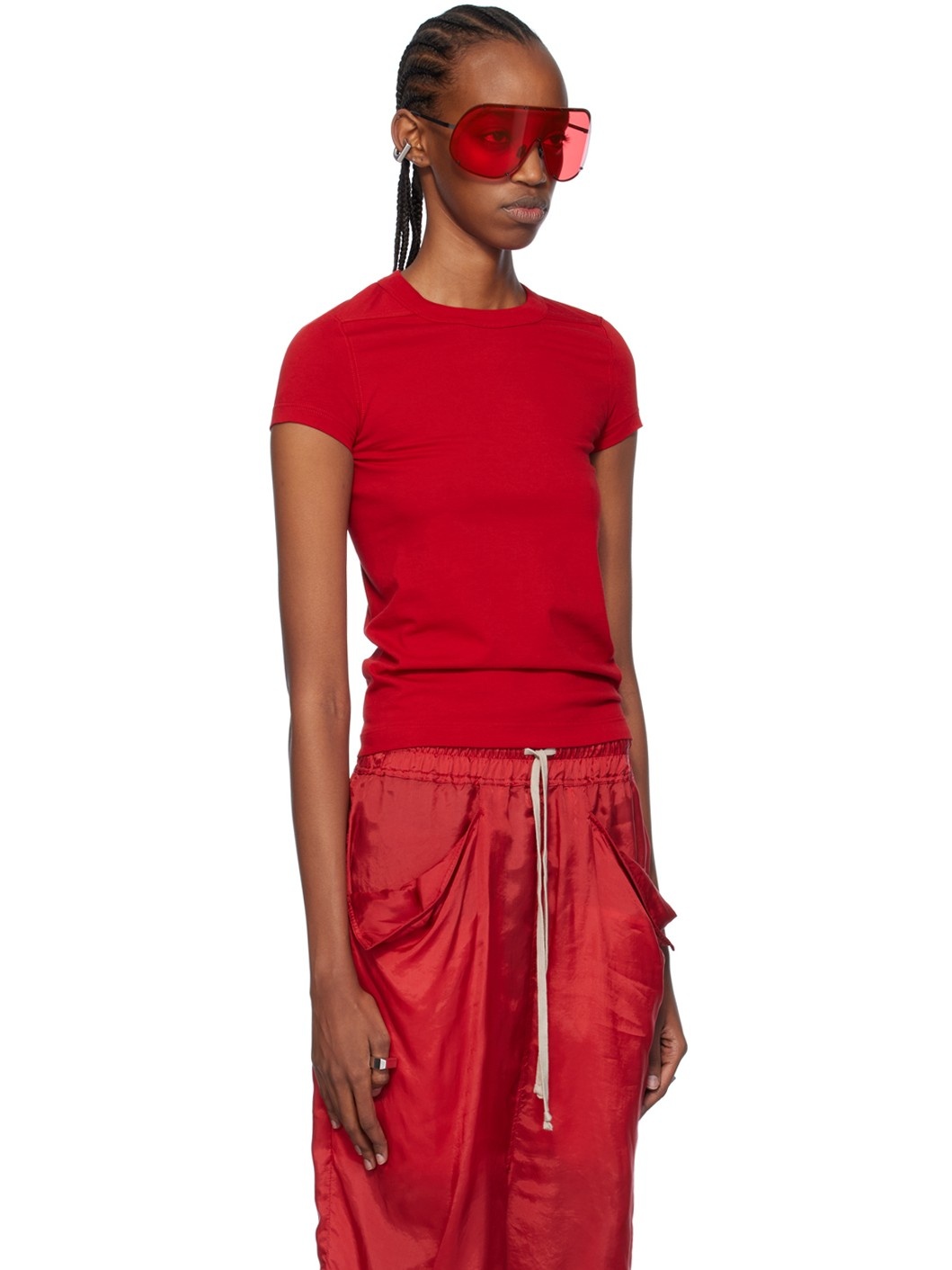 Red Cropped Level T-Shirt - 2