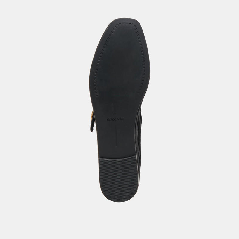 TAMEKA BALLET FLATS BLACK STRIPE MESH 9