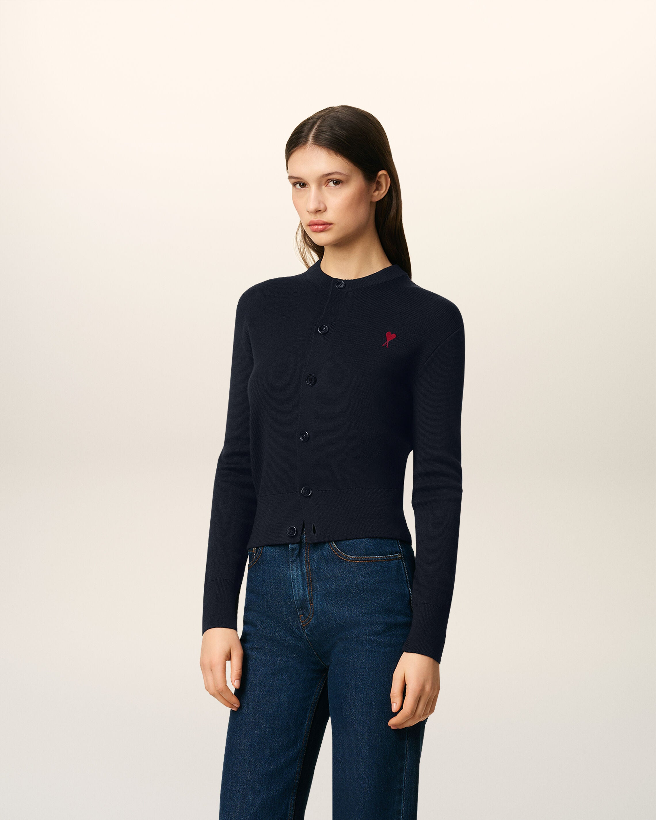 BLUE WOOL AMI DE COEUR CARDIGAN - 6