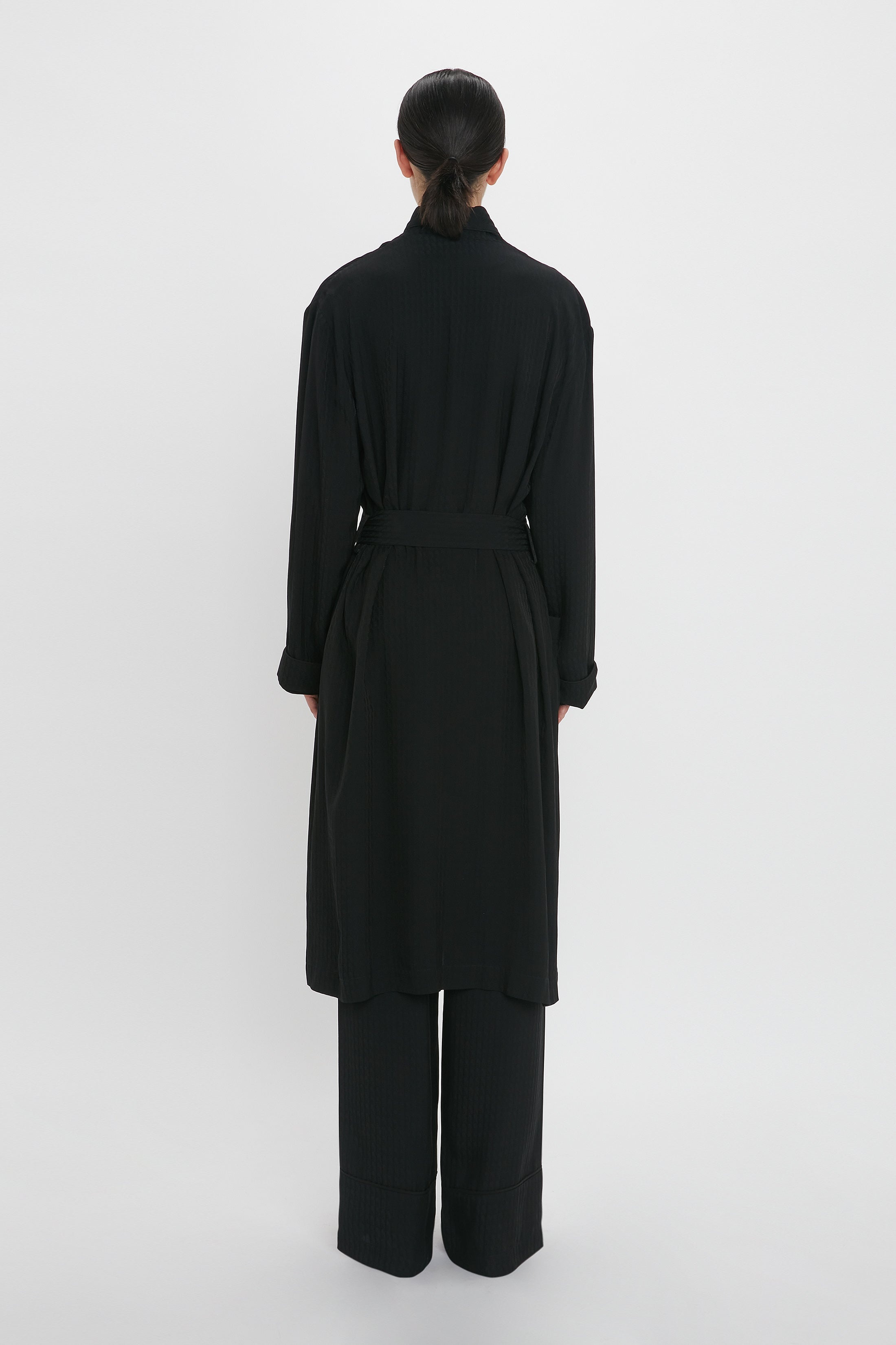 Pyjama Robe In Black Monogram - 4