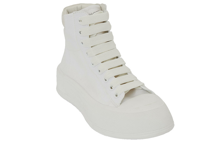 (WMNS) Alexander McQueen Deck High-Top Sneakers 'White' 666381W4MV79000 - 3