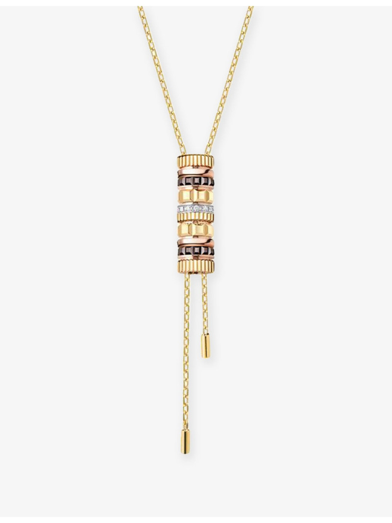 Boucheron Quartre Classique 18ct Yellow-Gold, White-Gold, Pink-Gold, PVD and 0.10ct Diamond Necklace outlook