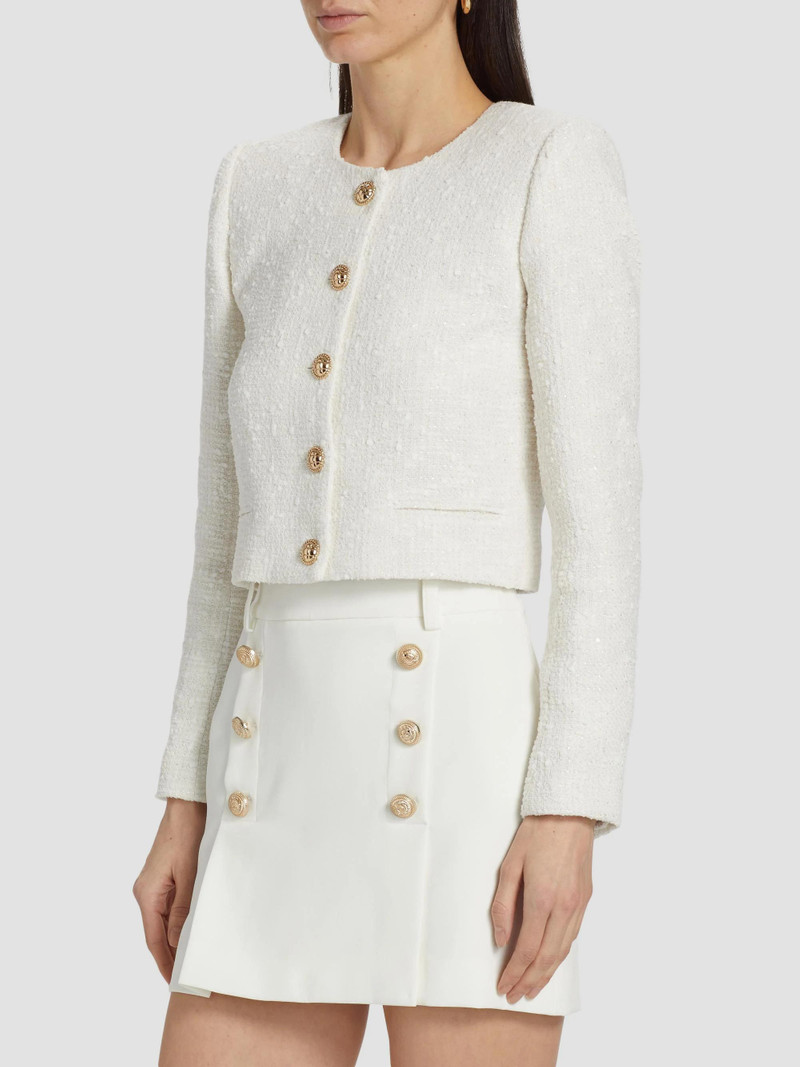 Women's Yoonie Sequin Tweed Jacket - White 4