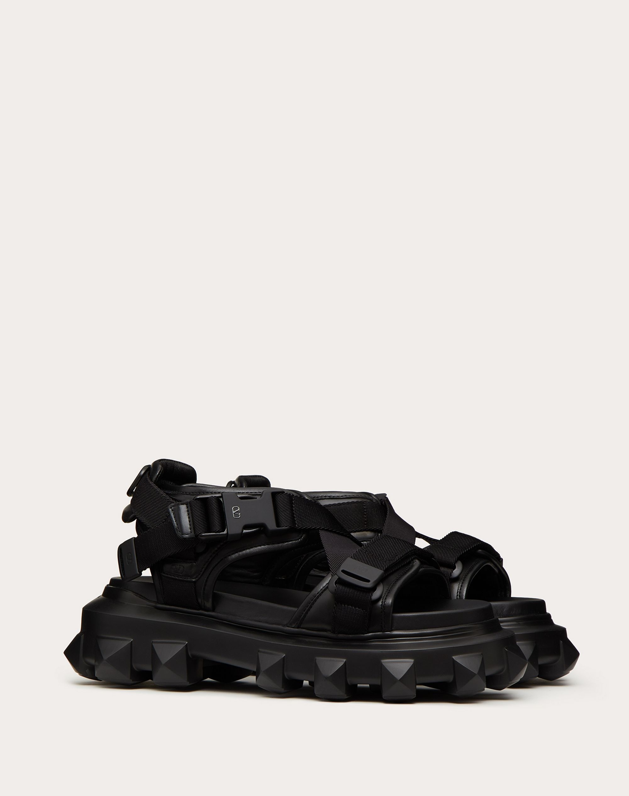 CALFSKIN TRACKSTUD SANDAL WITH BANDS - 2