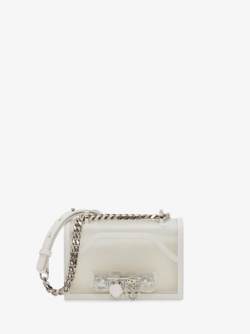 Mini Jewelled Satchel in Transparent - 1