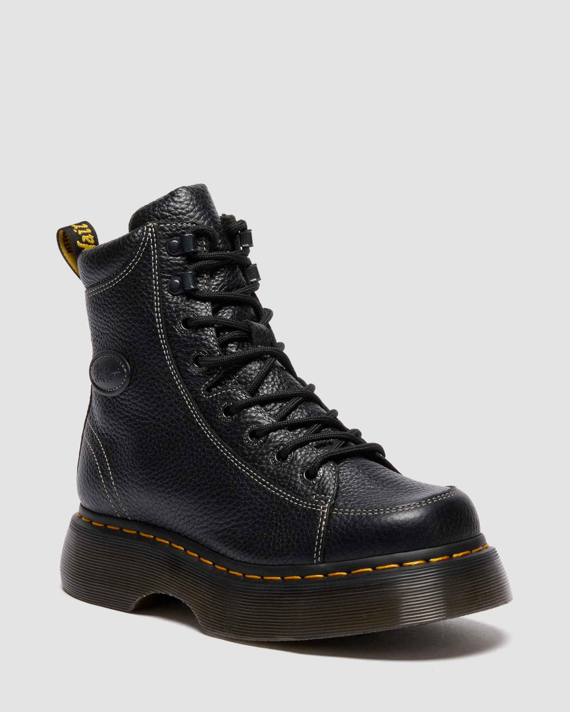 BUZZ 8-EYE MILLED NAPPA LEATHER BOOTS - 5