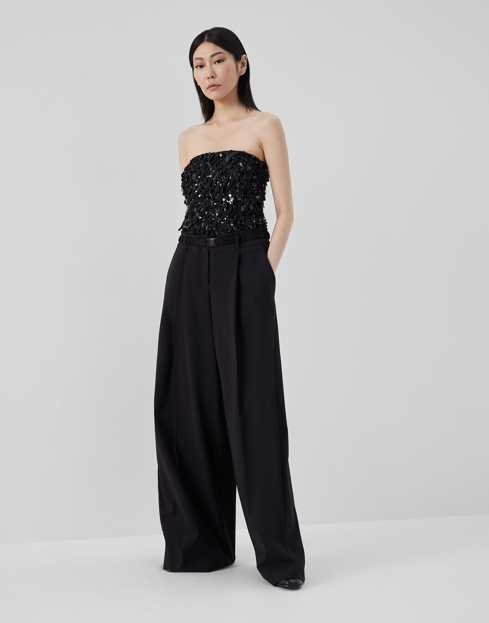 Jazz Droplets jumpsuit in tropical luxury wool - 1