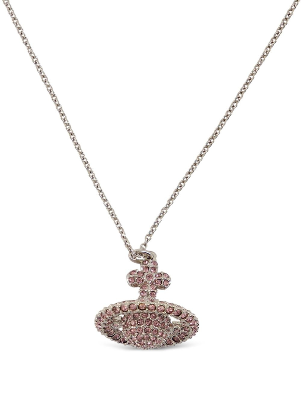 crystal-embellished Orb necklace - 2
