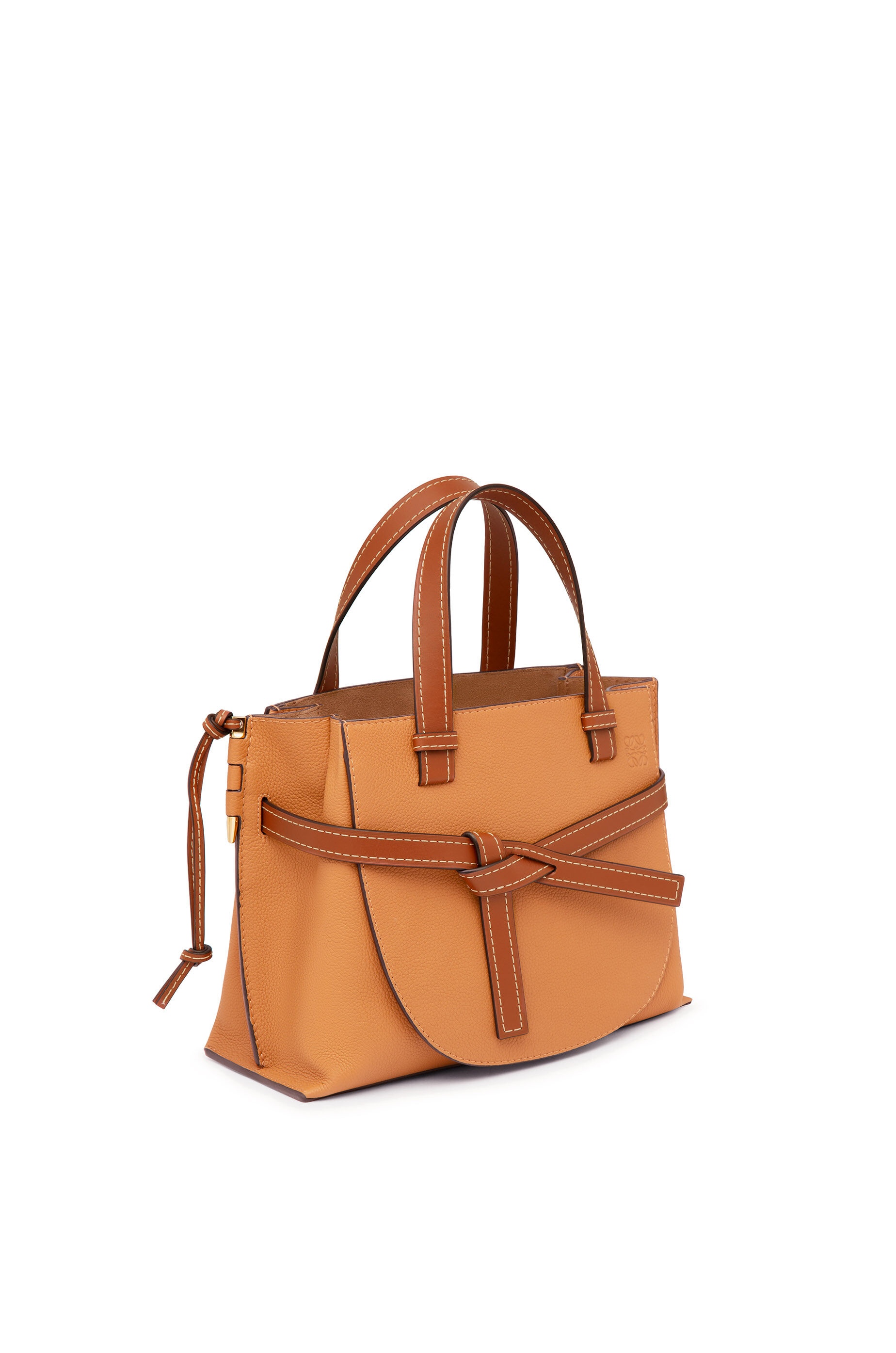 Small Gate Top Handle bag in soft grained calfskin - 3