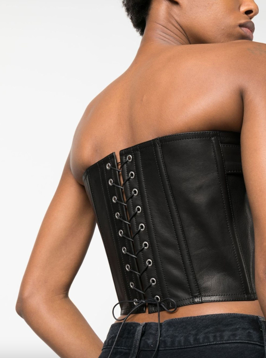 Leather Belted Corset Top - 3